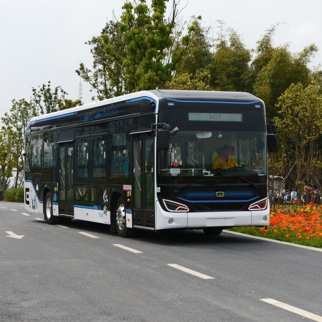 Autobus elettrico puro 12 M basso ingresso Autobus a pavimento Autobus elettrico 46 posti con sospensione pneumatica
