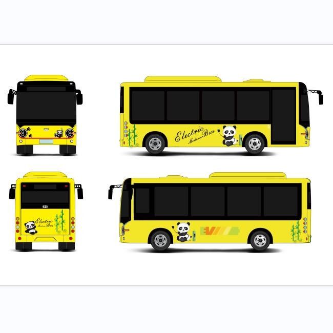 6.6m minibus elettrici autobus urbano elettrico autobus a piano basso per il trasporto urbano.