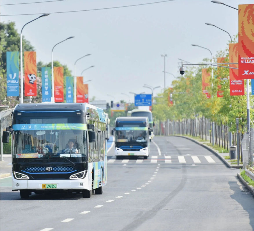 Autobus elettrico per passeggeri ecologico da 12 metri con pavimento basso e batteria da 350,07 kwh rivoluzionando il trasporto pubblico urbano