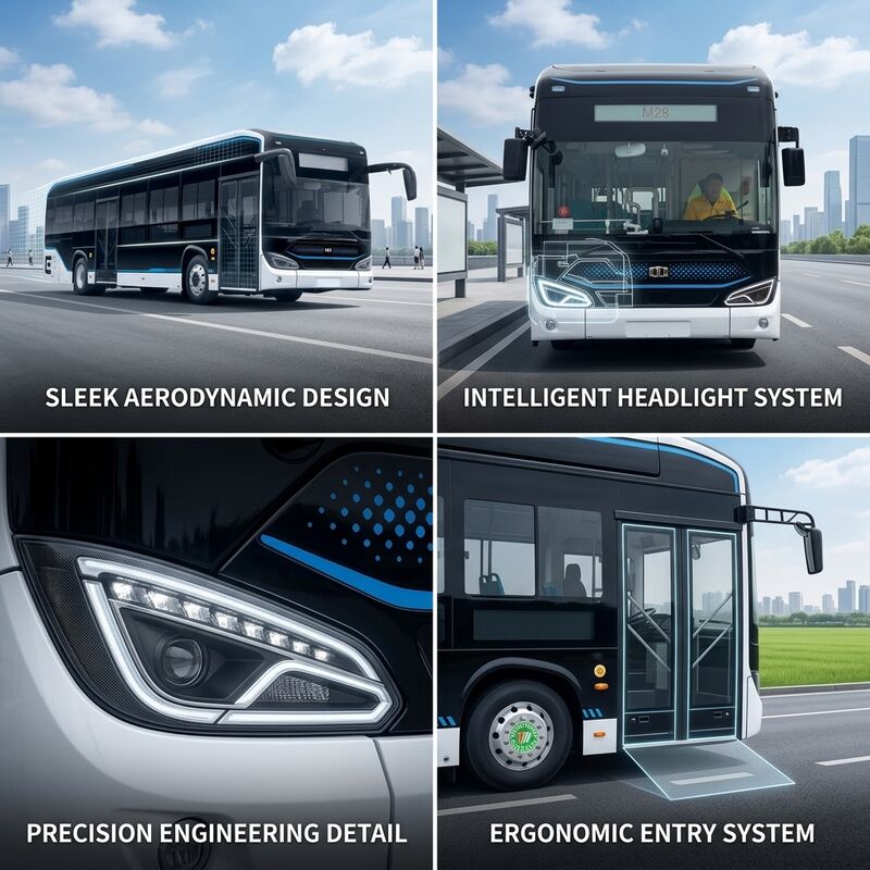 Autobus elettrico urbano a pianale ribassato da 12 m | Batteria LFP ad alta capacità, autonomia 300 km | Soluzione OEM per trasporto pubblico