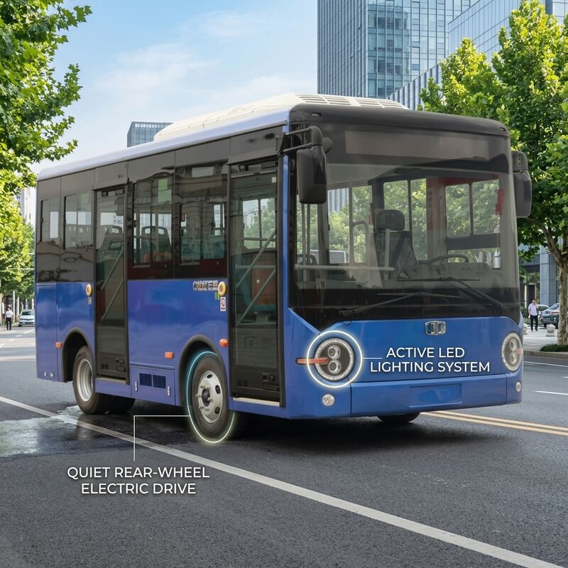 5.9M 14 posti Battery Electric City Bus Veicolo elettrico puro per autobus di trasporto pubblico per il centro.