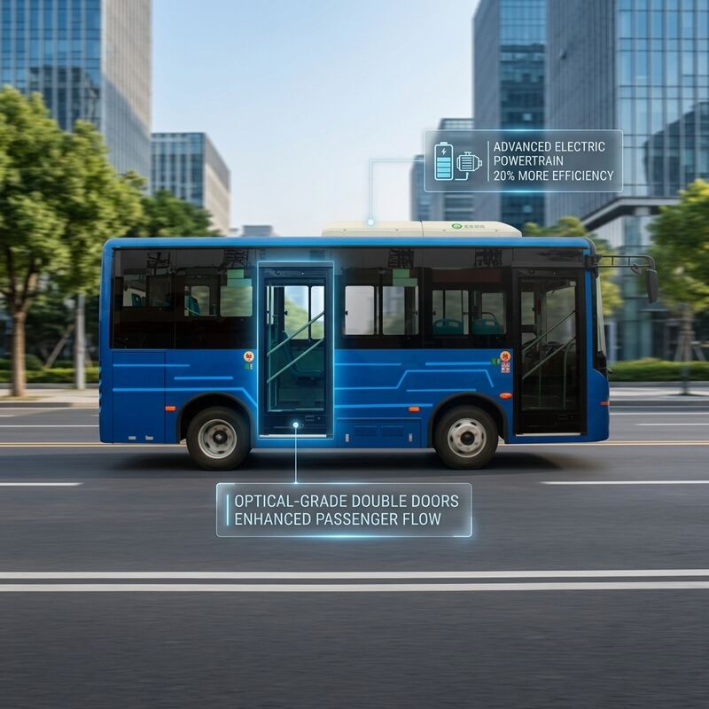 5.9M 14 posti Battery Electric City Bus Veicolo elettrico puro per autobus di trasporto pubblico per il centro.