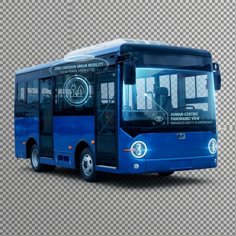 6,6m Lunghezza 16 Posti Autobus Elettrico Puro con Autonomia 180km per Trasporto Pubblico Urbano