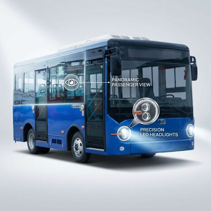 6,6m Lunghezza 16 Posti Autobus Elettrico Puro con Autonomia 180km per Trasporto Pubblico Urbano