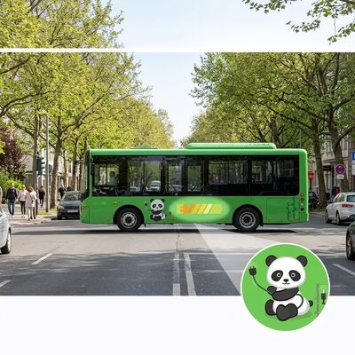 Minibus elettrici da 6 metri Autobus di trasporto pubblico 14 posti con aria condizionata.