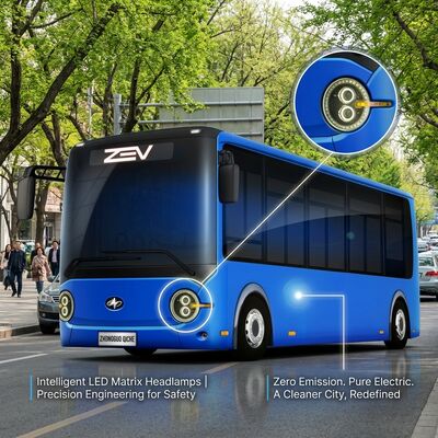 Autobus elettrico puro da 6 m e 16 posti con batteria da 95,25 kWh e autonomia di 180 km per il trasporto pubblico
