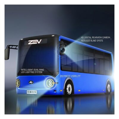6.6m Autobus elettrici puri Mini City Bus Zero Autobus per il trasporto pubblico 16 posti